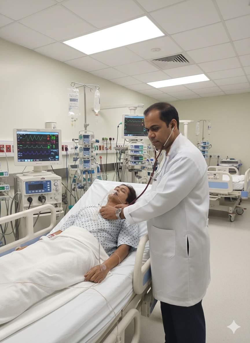 Bedside clinical care in the intensive care unit